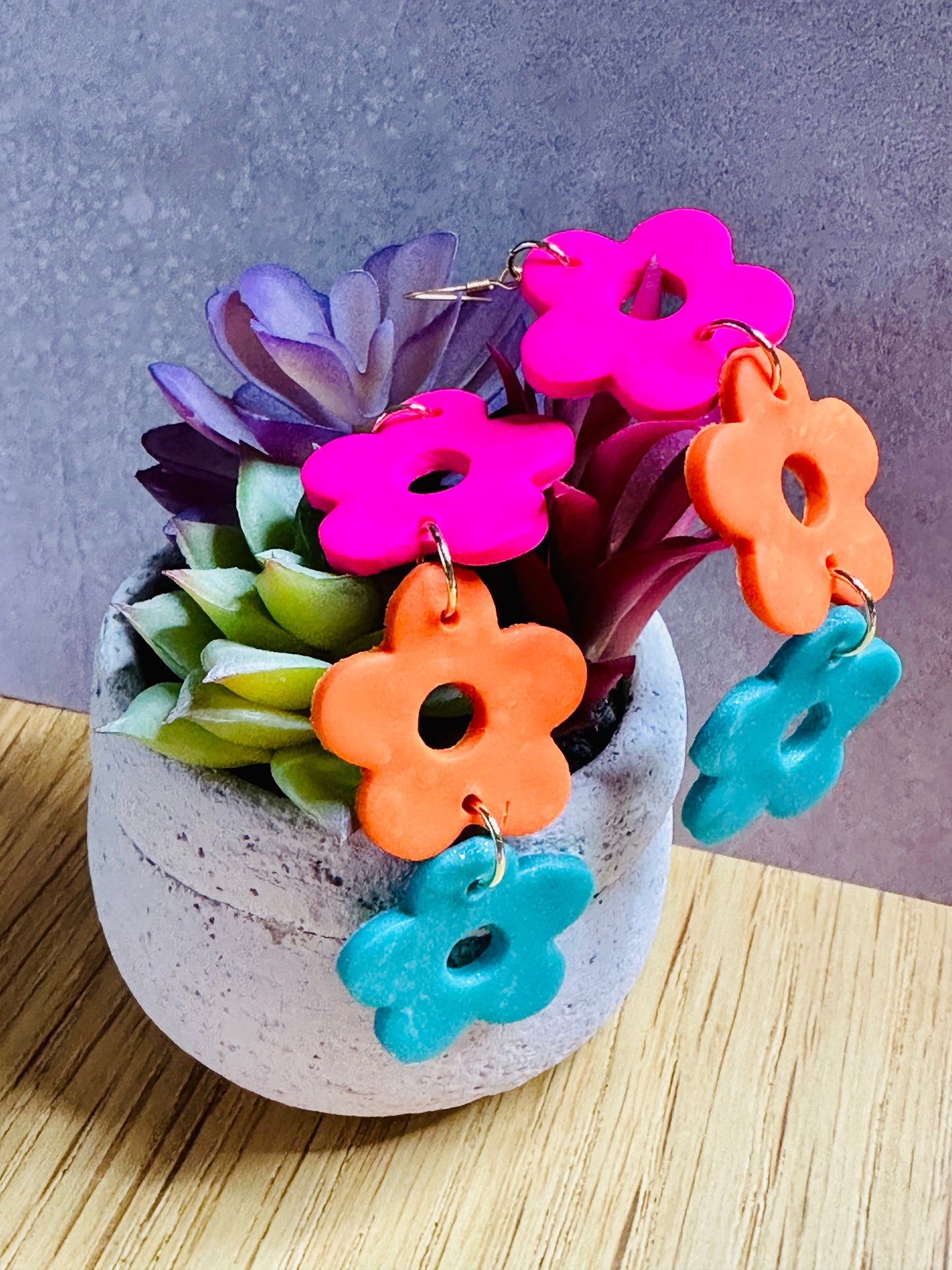 Retro Spurs Floral Earrings