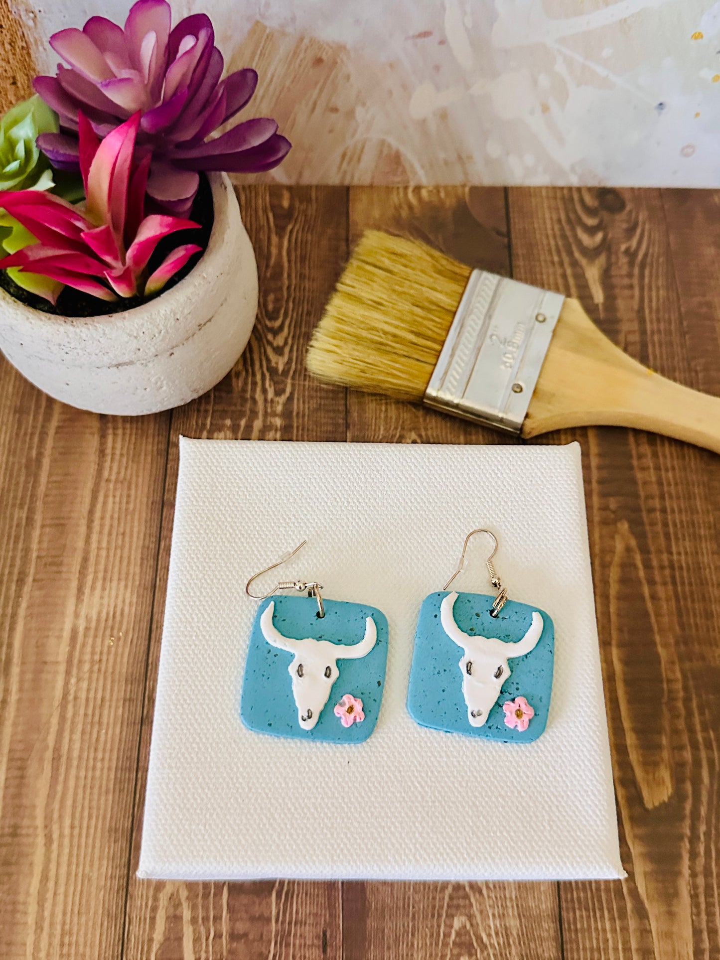 Georgia O’Keefe Skull Earrings
