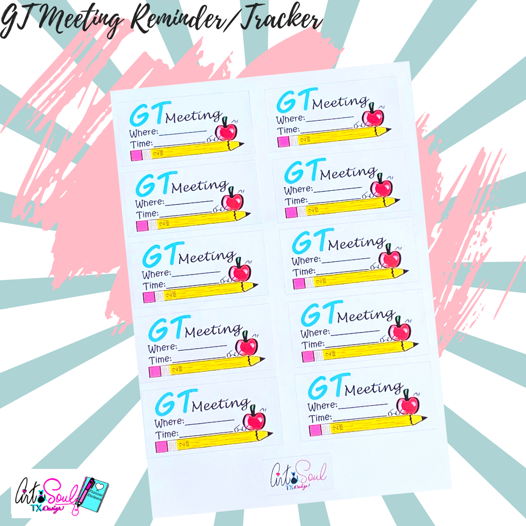 GT Meeting Reminder l Stickers
