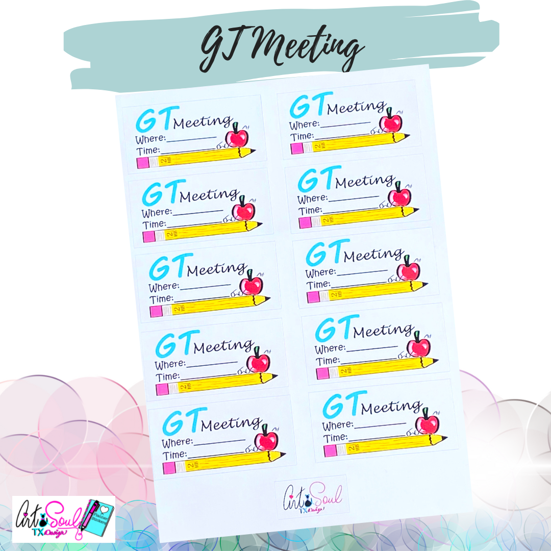 GT Meeting Reminder l Stickers