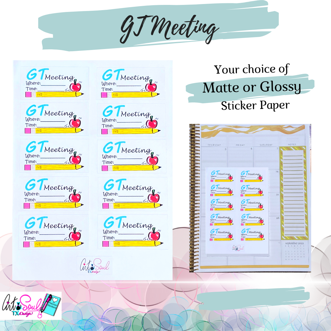 GT Meeting Reminder l Stickers
