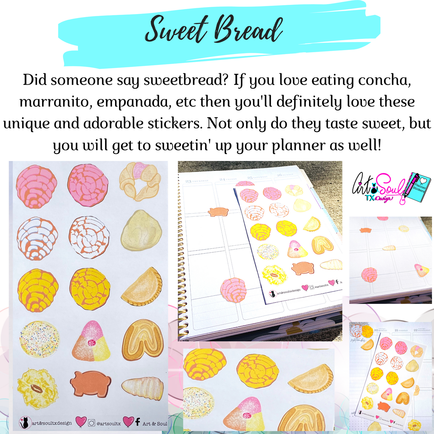 Concha Planner Stickers