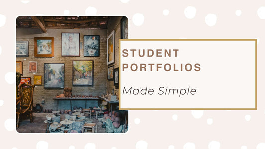 Paintings hanging on a wall in an Art studio.