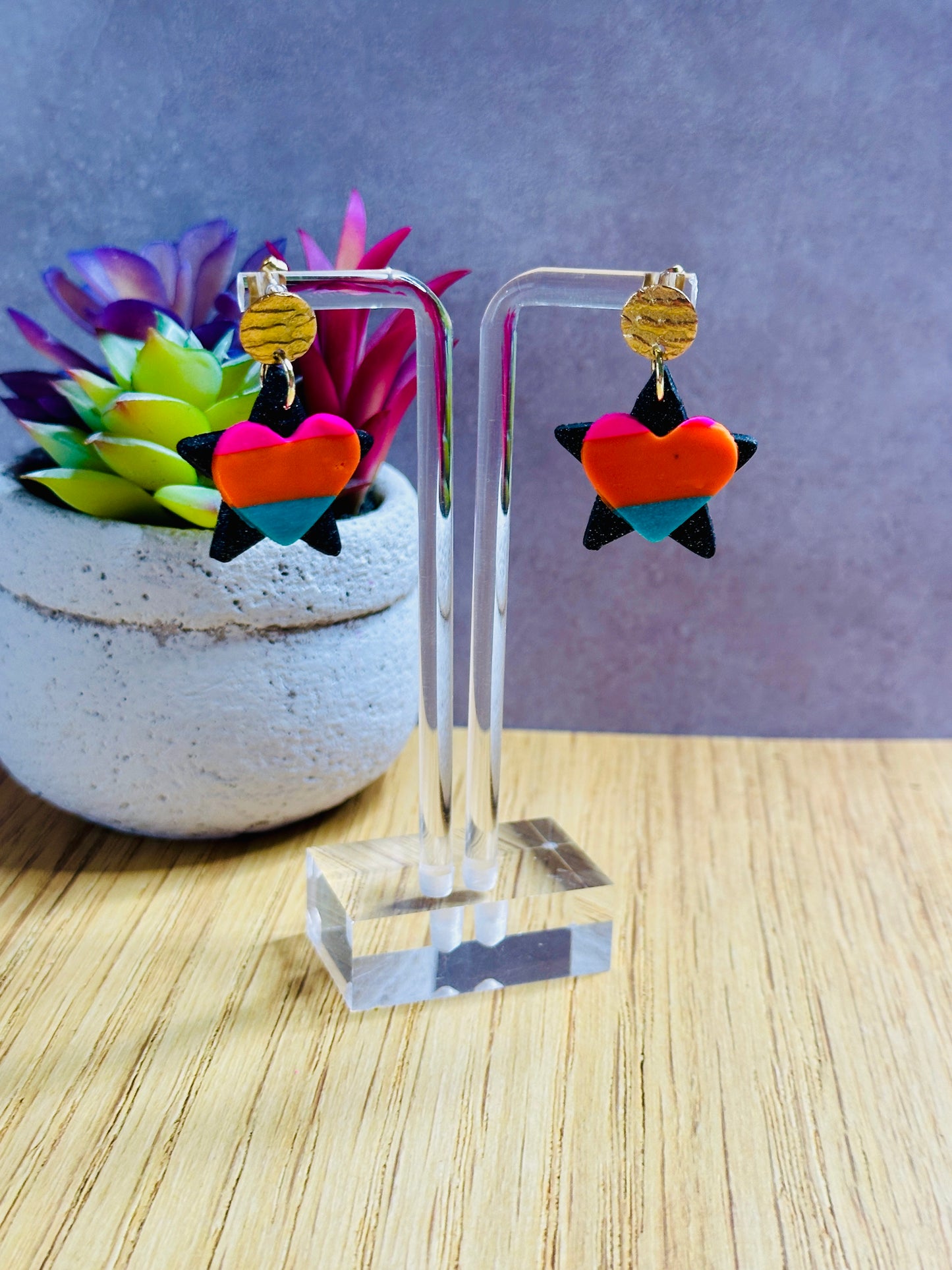 Retro Spurs Star Earrings