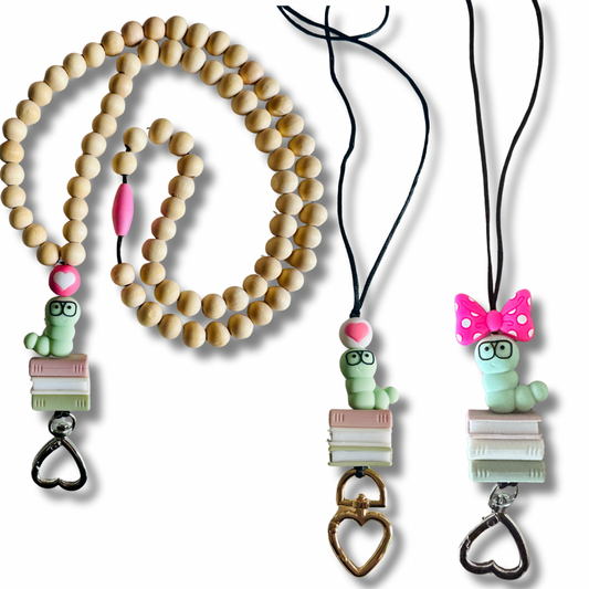 Book Worm Teacher Lanyard