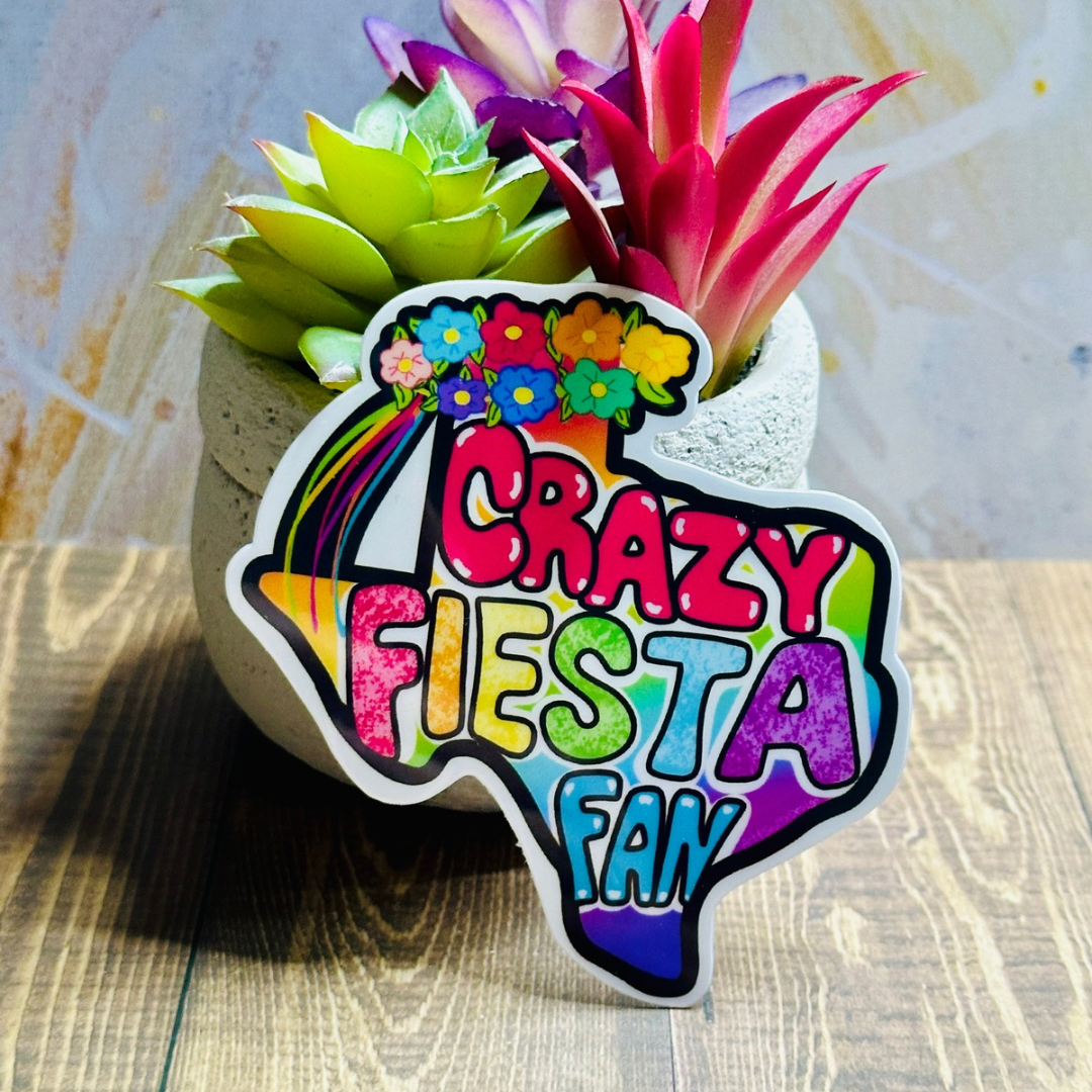 Crazy Fiesta Fan Sticker
