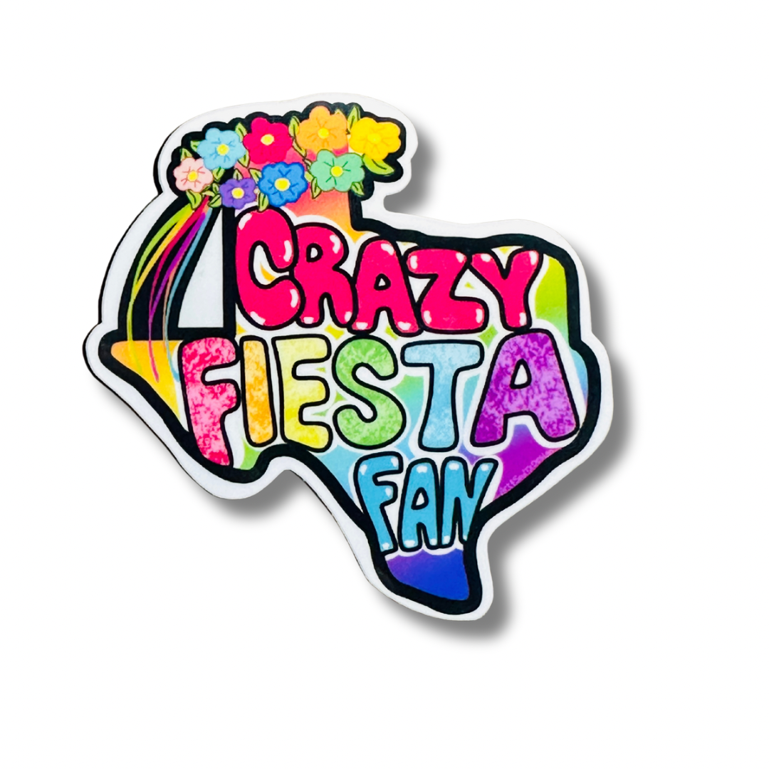 Crazy Fiesta Fan Sticker