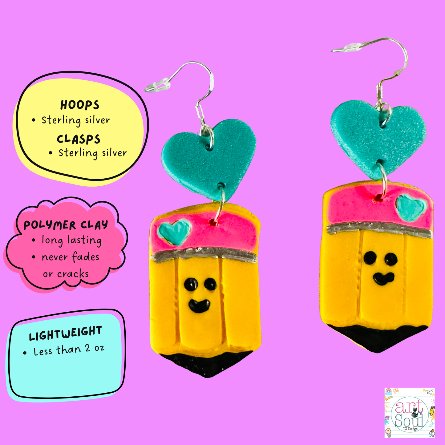 Cute Pencil Earrings