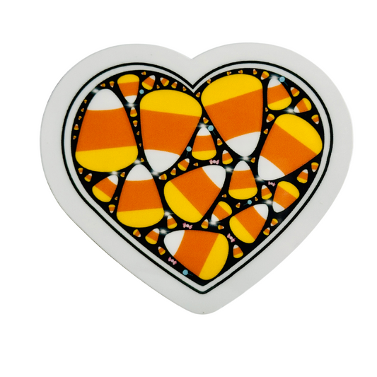 Candy Corn Halloween Heart