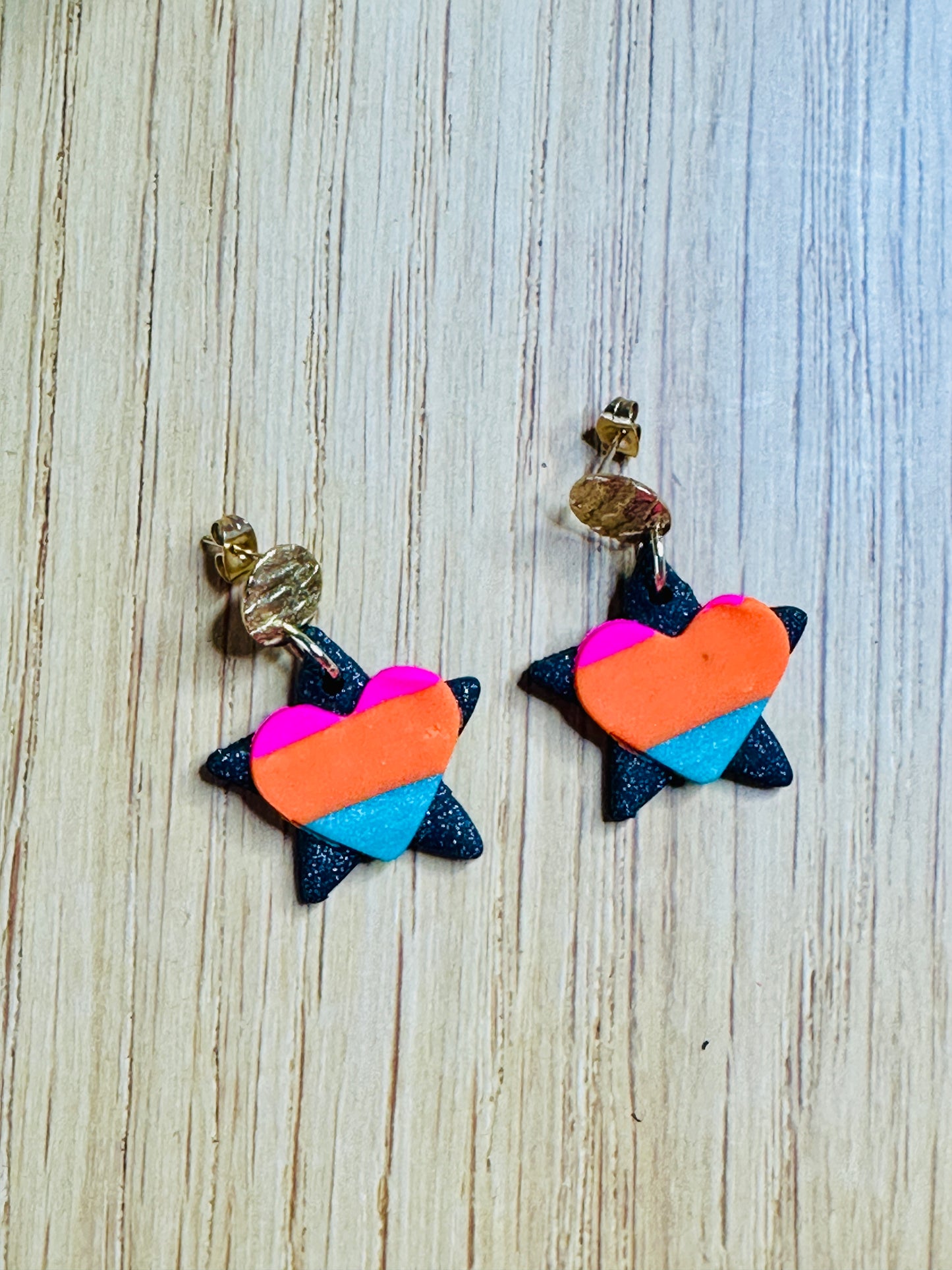 Retro Spurs Star Earrings