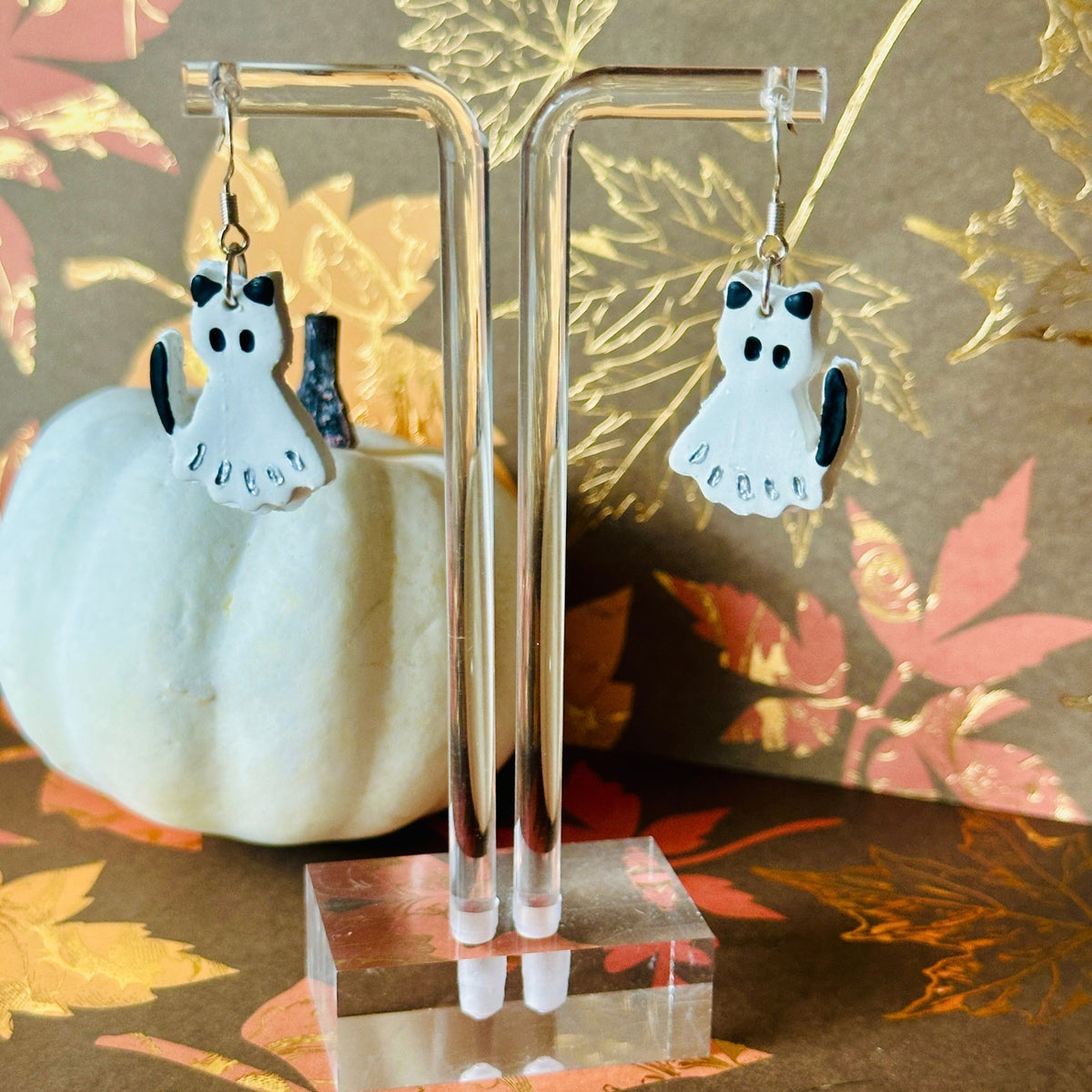 Cat Ghost Earrings