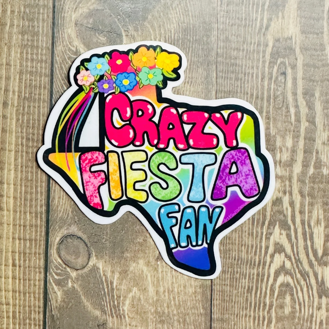 Crazy Fiesta Fan Sticker