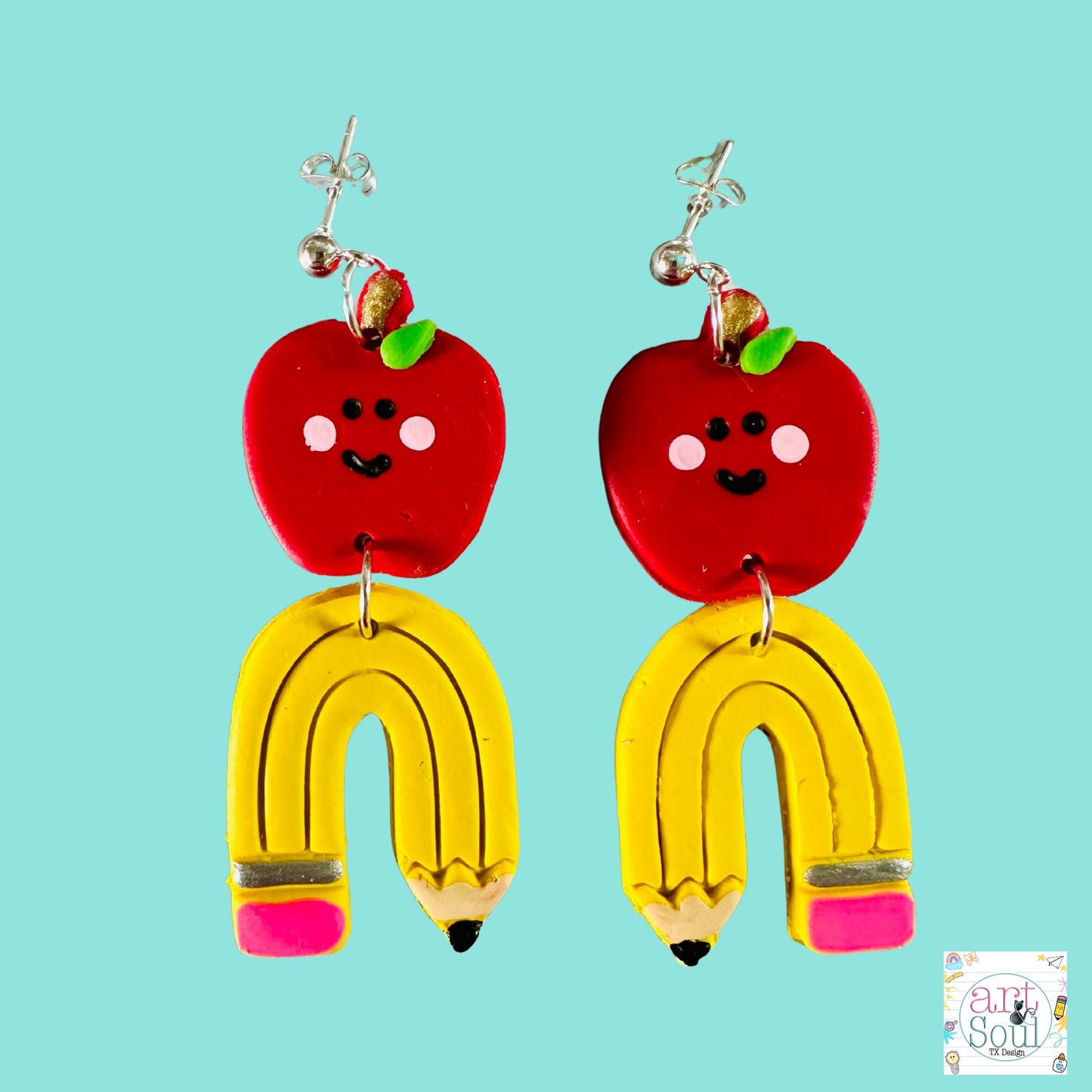 Teacher Apple Earrings