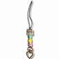Black nylon teacher lanyard featuring the inspiring message "All of us are different. None of us are less" with colorful pink, yellow, and light blue silicone accents, breakaway clasp, and heart-shaped metal badge clip.