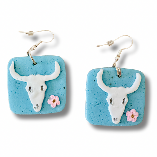 Georgia O’Keefe Skull Earrings