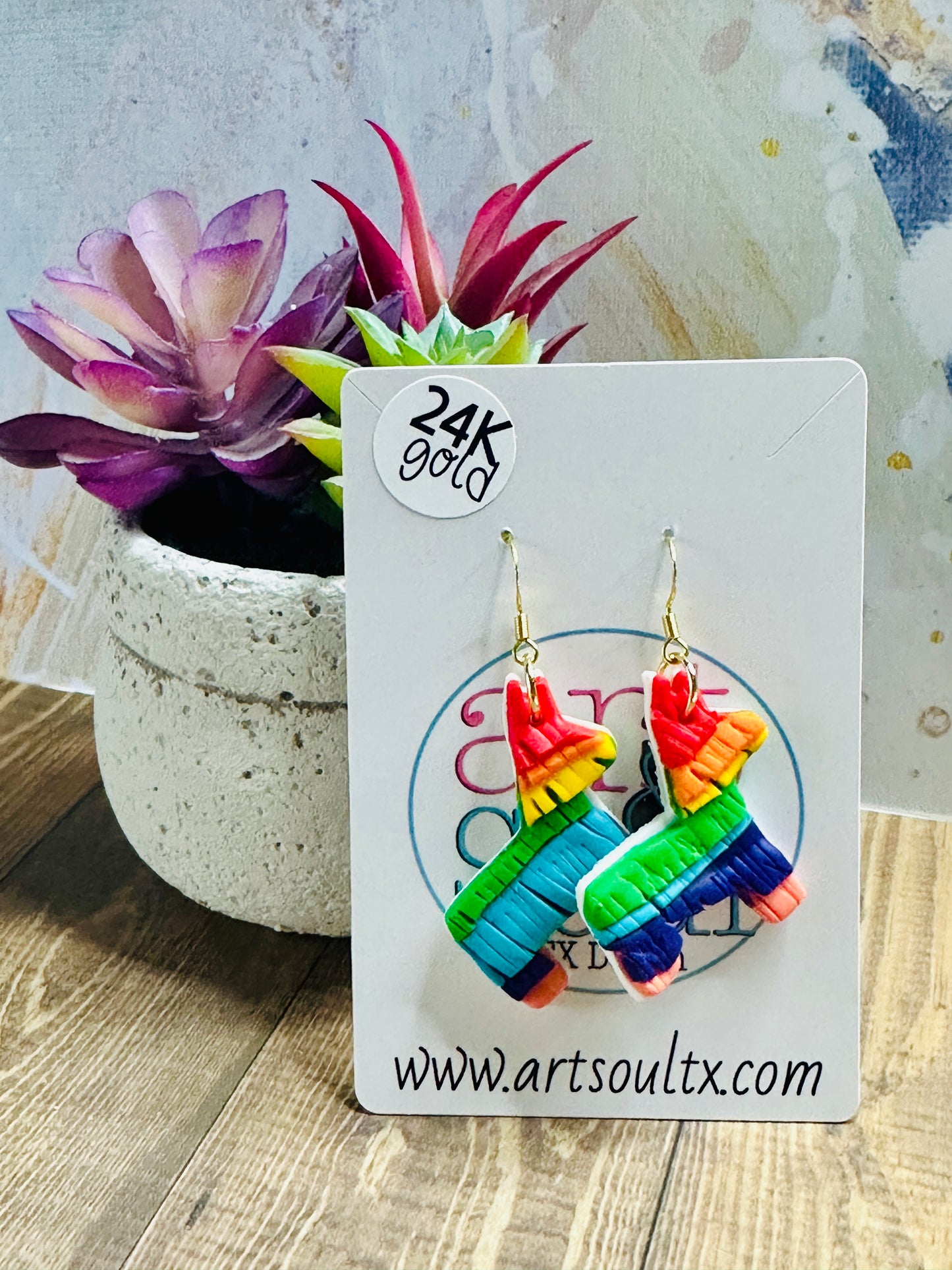 Donkey Piñata Earrings