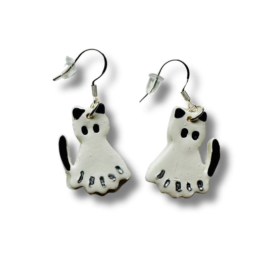 Cat Ghost Earrings