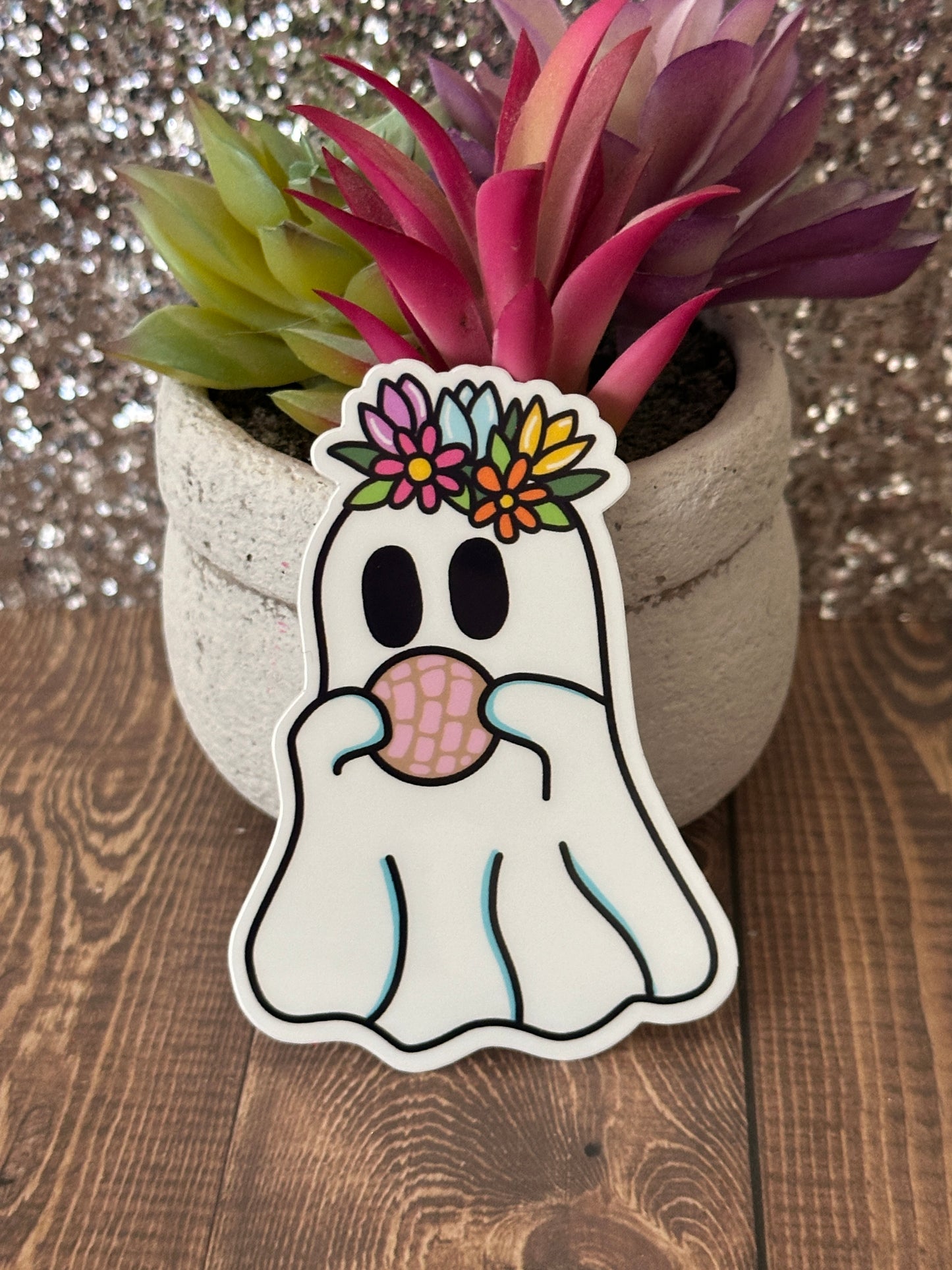Ghost and its Concha Sticker