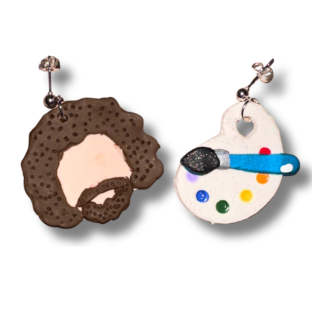 Bob Ross Inspired Earrings