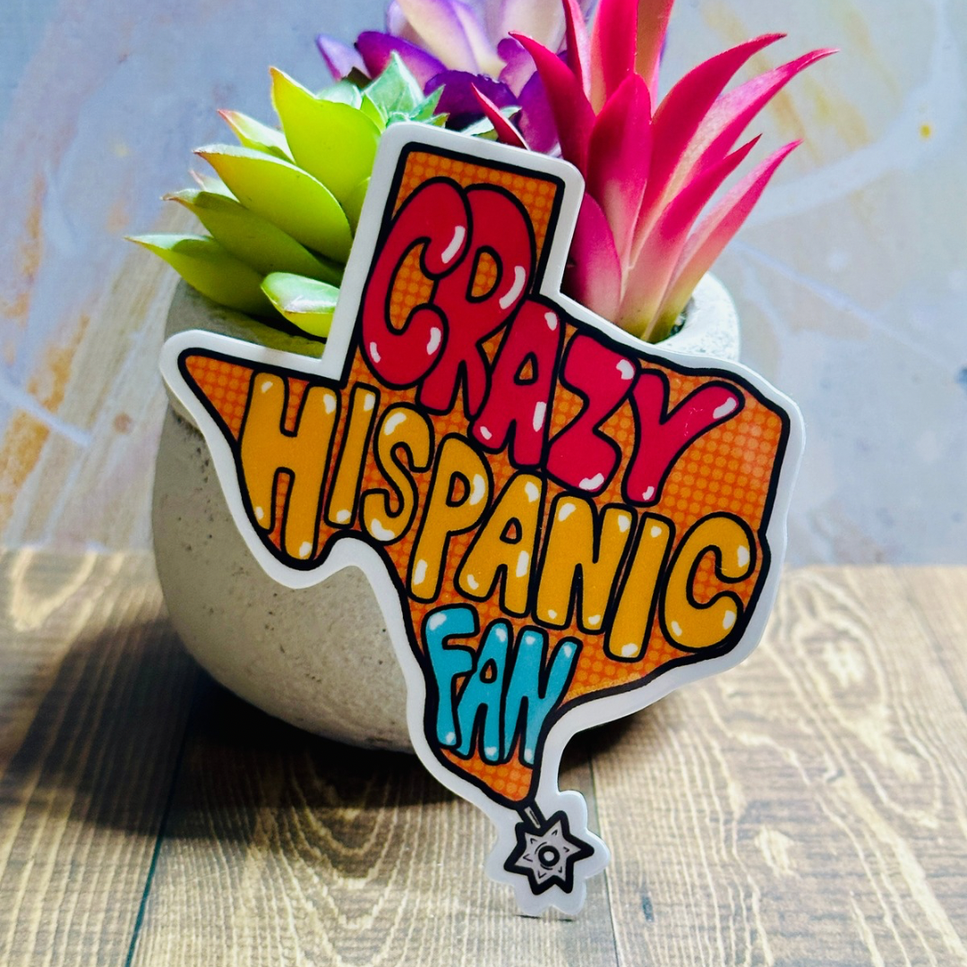 Crazy Hispanic Fan Sticker