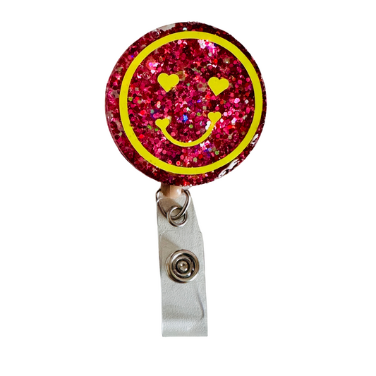 Happy Heart Face Badge Reel