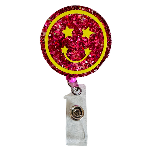 Happy Star Face Badge Reel