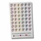 A six day rotation schedule planner sticker sheet.  There sheet has eight weeks worth of stickers on each six day rotation sheet.