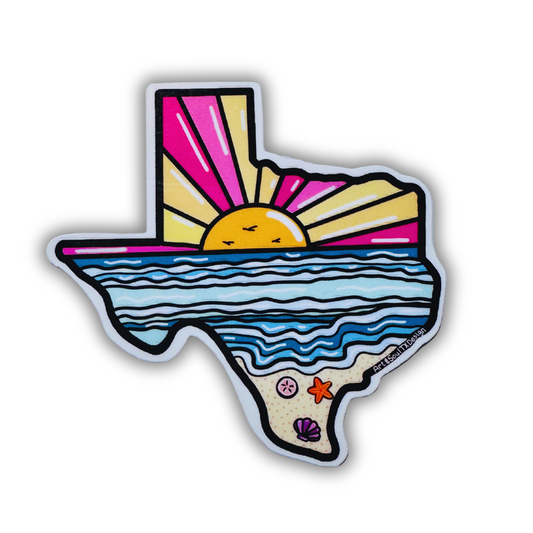 TX Beach Sticker