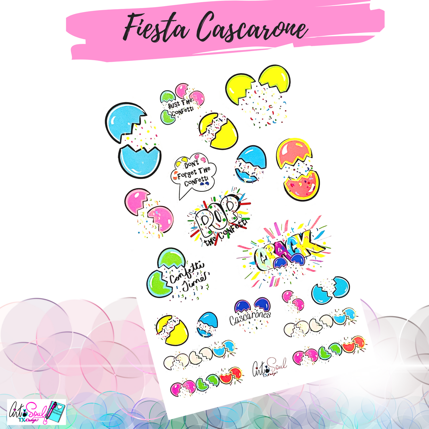 Cascarones Planner Stickers