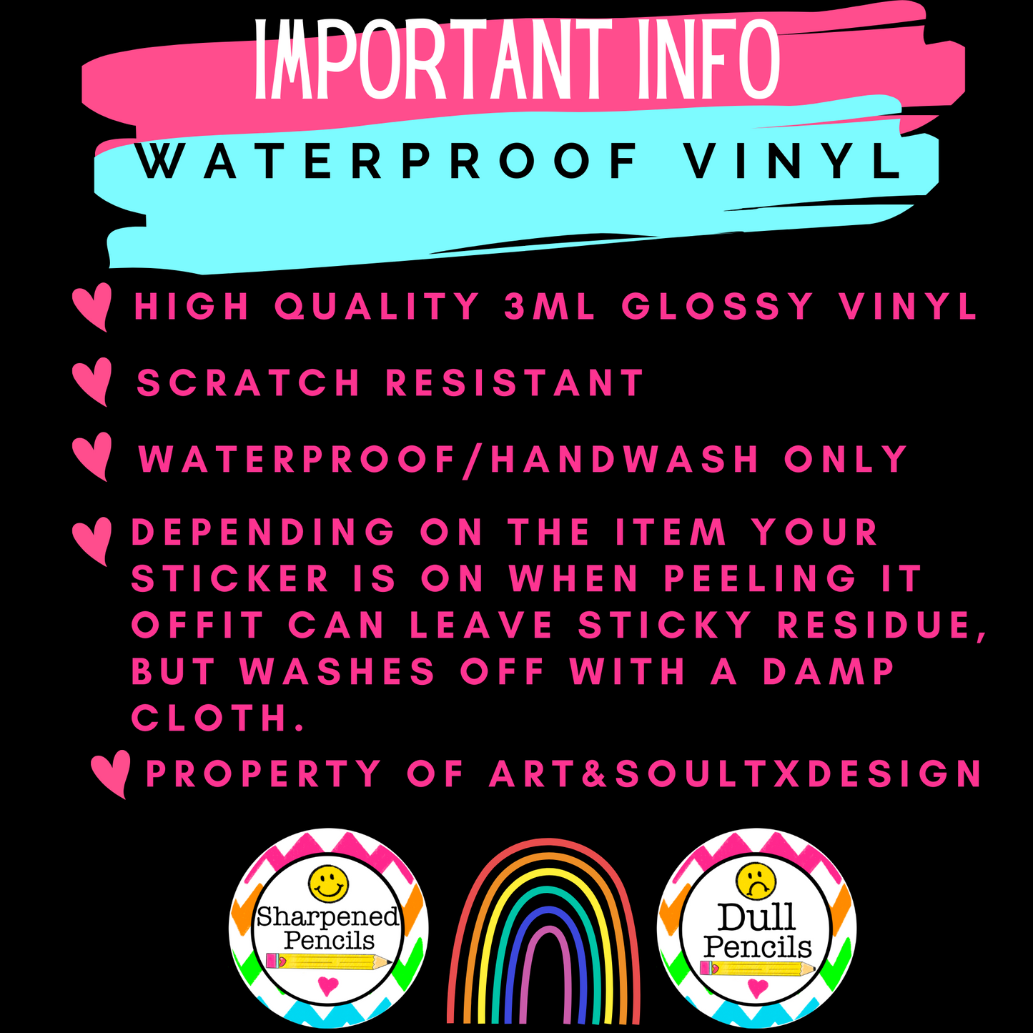 A specifications graphic with all the product details.